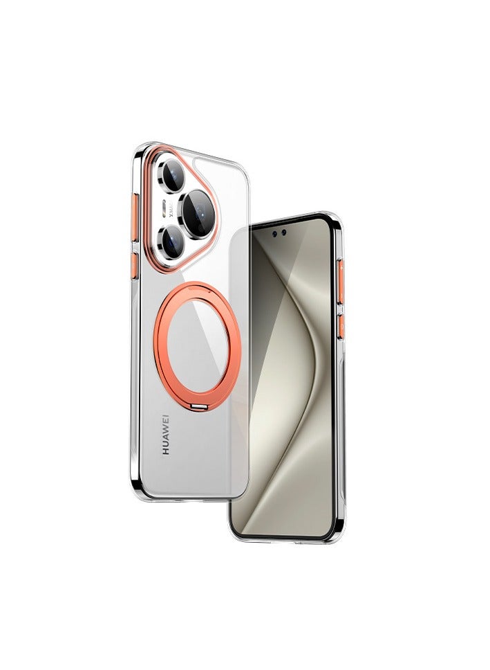 general HUAWEI Pura 70 70 Pro Pro Plus 70 Ultra Slim Phone Case Magnetic Phone Holder Protective Support Wireless Charging Drop proof Transparent - Image 1