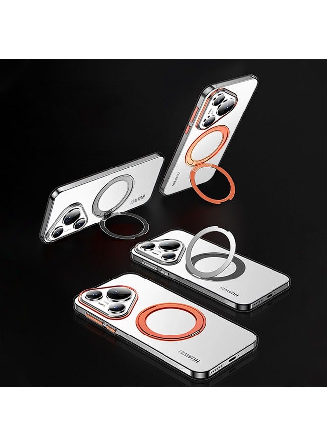 general HUAWEI Pura 70 70 Pro Pro Plus 70 Ultra Slim Phone Case Magnetic Phone Holder Protective Support Wireless Charging Drop proof Transparent - Image 3