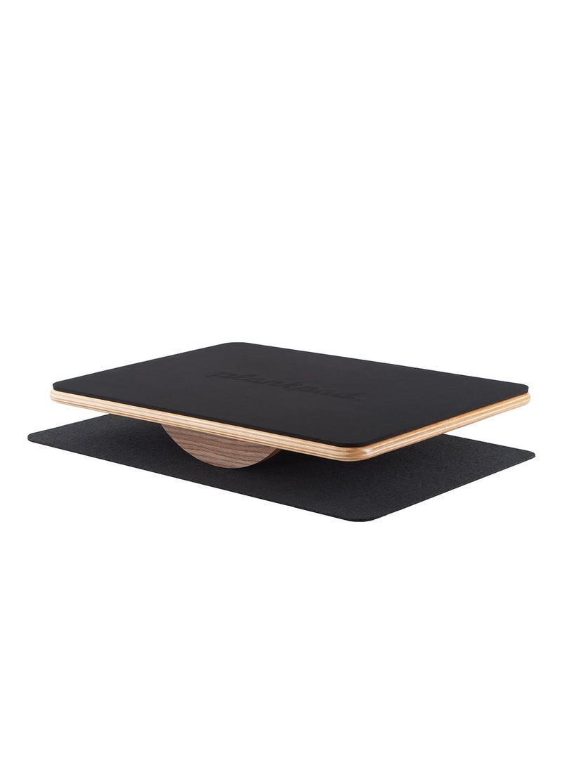 Generic Plankpad Pro – Interactive Bodyweight Plank Board & Home Fitness Trainer Indoor & Outdoor Family Workout Fun - Walnut Veneer Black  - Image 1