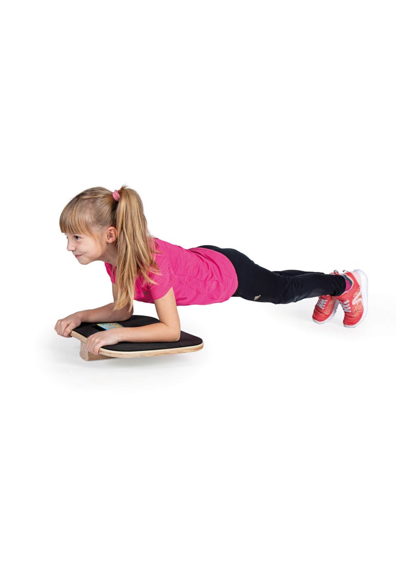 Generic Plankpad Pro – Interactive Bodyweight Plank Board & Home Fitness Trainer Indoor & Outdoor Family Workout Fun - Walnut Veneer Black  - Image 3