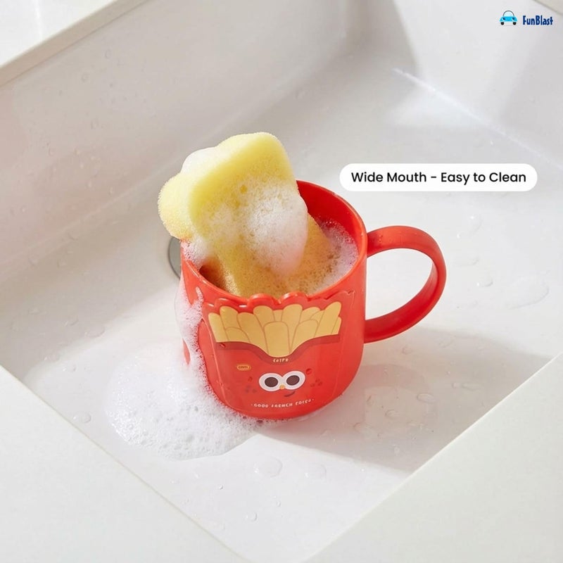 FunBlast Milk Mug for Kids – 350 Ml; Unbreakable Mug for Kids, Milk Mugs for Kids Unbreakable - Milk Drinking Cup for Kids (GoodFrenchFries) - Image 4