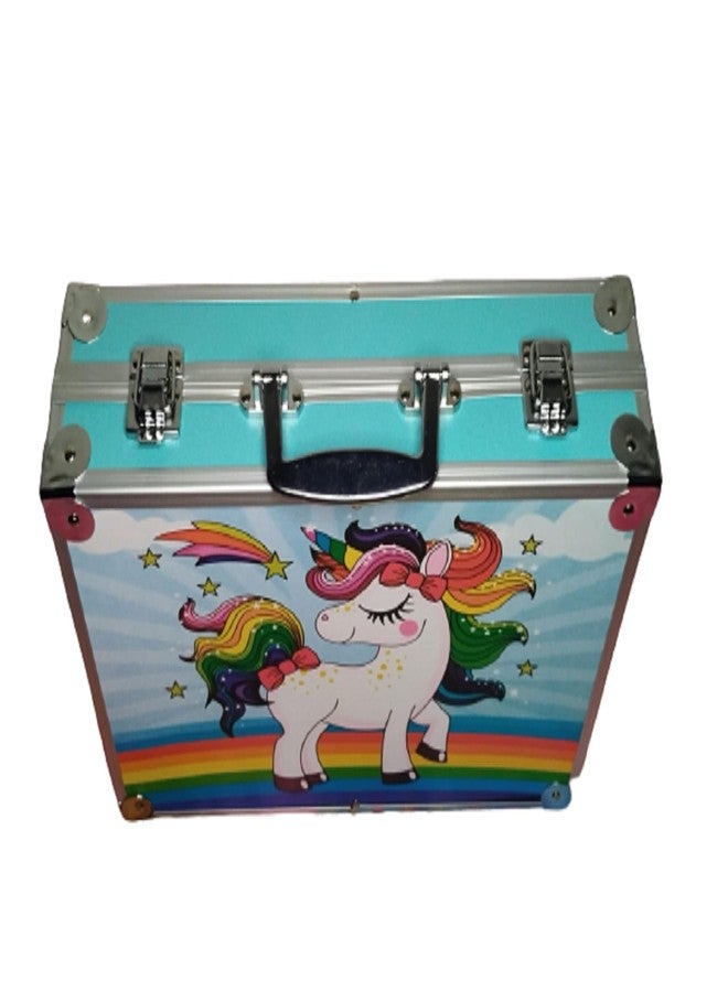 Peeplvalue Deluxe Unicorn painting colour set for Kids Art and Craft suitcase l 145 colour set Drawing and Painting Set best for Birthday Gift for Boys Girls - Image 5