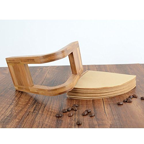 SoClaay Bamboo Coffee Filter Holder - Storage Rack & Stand for 4 Filter Papers (Type A) - Image 3
