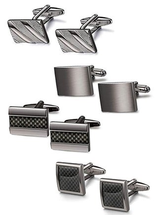 4 pairs of silver gray cuffs