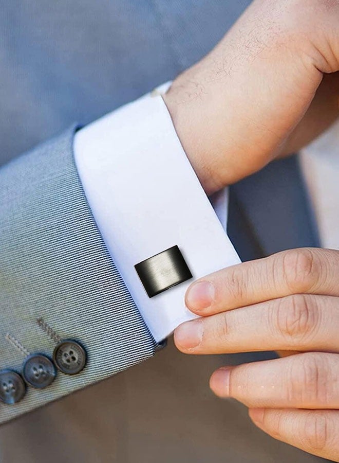 وهاواي 4 Pairs Cufflinks for Men Classic Cuff Links for Tuxedo Shirt Cufflinks Set for Wedding Groom Business Birthday Anniversary Father's Day Gifts - Image 2