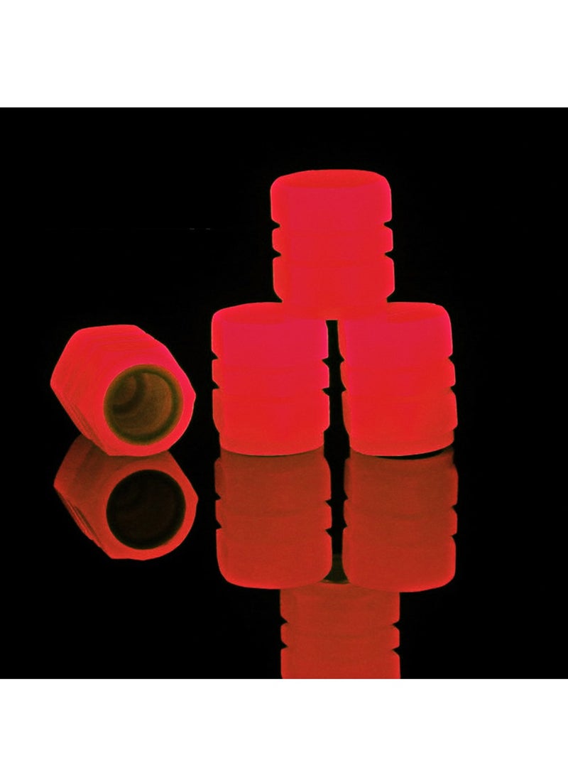 4 عبوات من أغطية صمام الإطارات الحمراء - Image 1