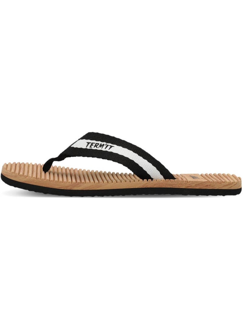 Termit Men's Malibu Flip-Flops Black/White – Lightweight & Comfortable, Ideal for Beach, Pool & Everyday Wear, Soft Textile Upper, Massage Effect - Image 4