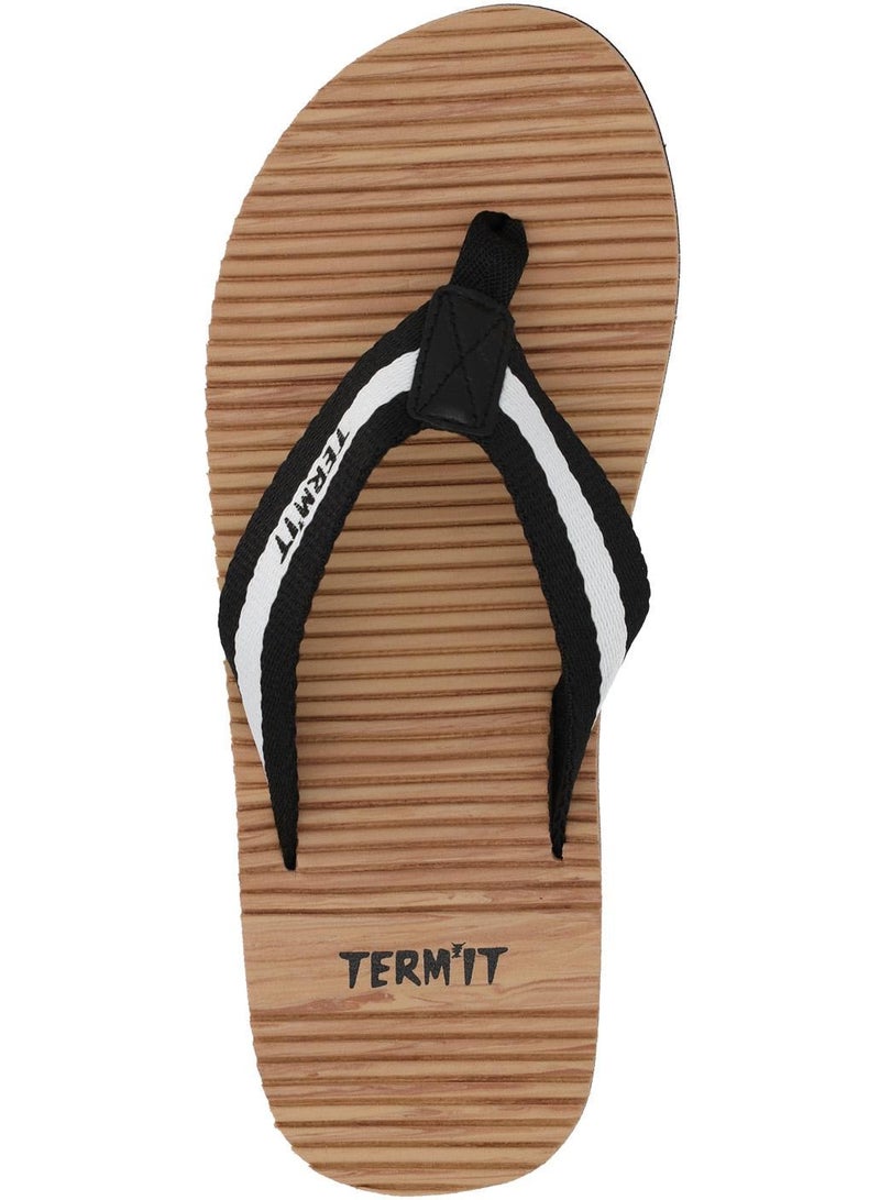 Termit Men's Malibu Flip-Flops Black/White – Lightweight & Comfortable, Ideal for Beach, Pool & Everyday Wear, Soft Textile Upper, Massage Effect - Image 5