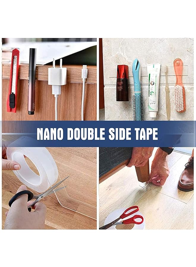 إيروريكس شريط لاصق مزدوج الجوانب من Magic Improvement بطول 3 أمتار، شفاف، لا يترك أثرًا، قابل لإعادة الاستخدام، مقاوم للماء والغسيل، من 3M - Image 5