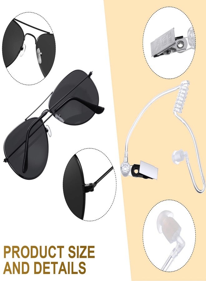 Gejoy Wedding Ring Box Portable Security Box Bearer Suitcase Security Briefcase with Earpiece Earplugs Headset and Sunglass Metal Ring Badge ID Card Holder Engagement Cosplay Accessory - Image 4