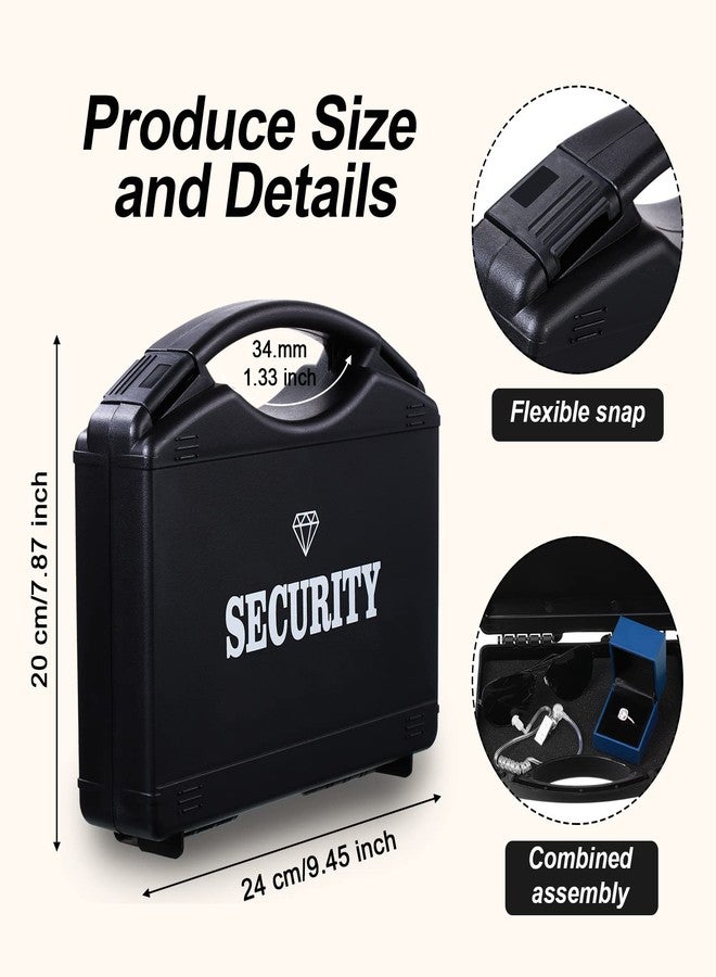 Gejoy Wedding Ring Box Portable Security Box Bearer Suitcase Security Briefcase with Earpiece Earplugs Headset and Sunglass Metal Ring Badge ID Card Holder Engagement Cosplay Accessory - Image 2