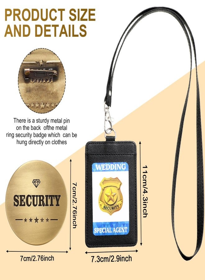 Gejoy Wedding Ring Box Portable Security Box Bearer Suitcase Security Briefcase with Earpiece Earplugs Headset and Sunglass Metal Ring Badge ID Card Holder Engagement Cosplay Accessory - Image 3