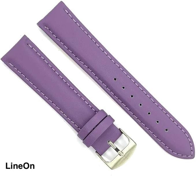 Lineon Colourful 16mm Full Padded Univarsal Vegan Leather Watch Strap For Branded Watches Compitable with (Titan, Timex, Casio, Sonata etc) Tool and Pins Include - Image 3