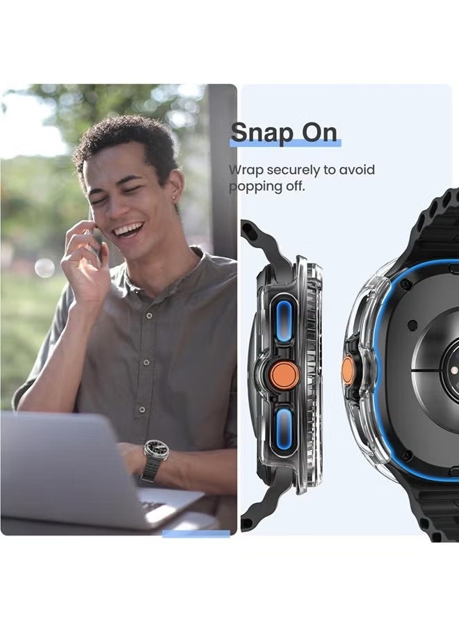 Samsung Galaxy Watch 8 Classic 2025 Screen Protector Case 46mm Accessories, Protective Face Cover, Hard Bumper Built-in Tempered Glass Film - Image 4