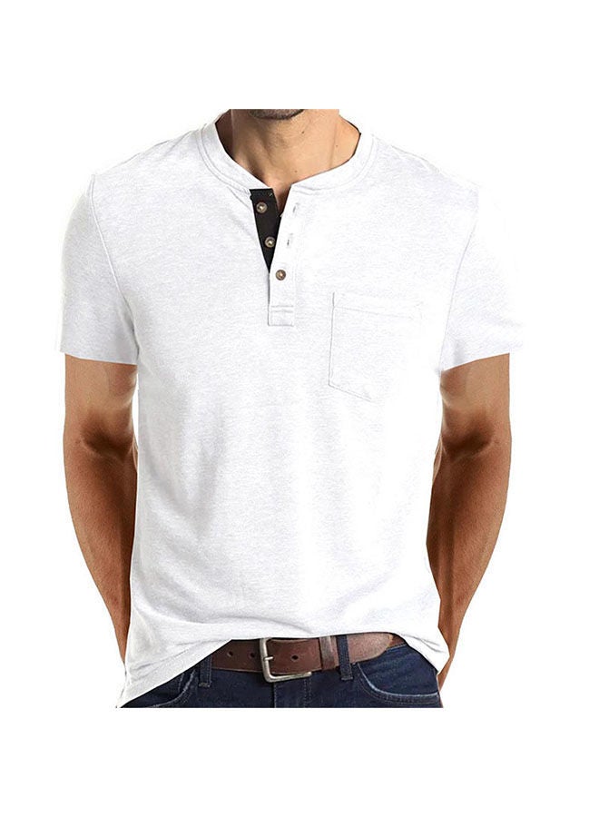 NIBEMINENT Men'S Casual Round Neck T-Shirt Basic Solid Color Short Sleeve Shirt Mosaic Gym Exercise  - Image 1