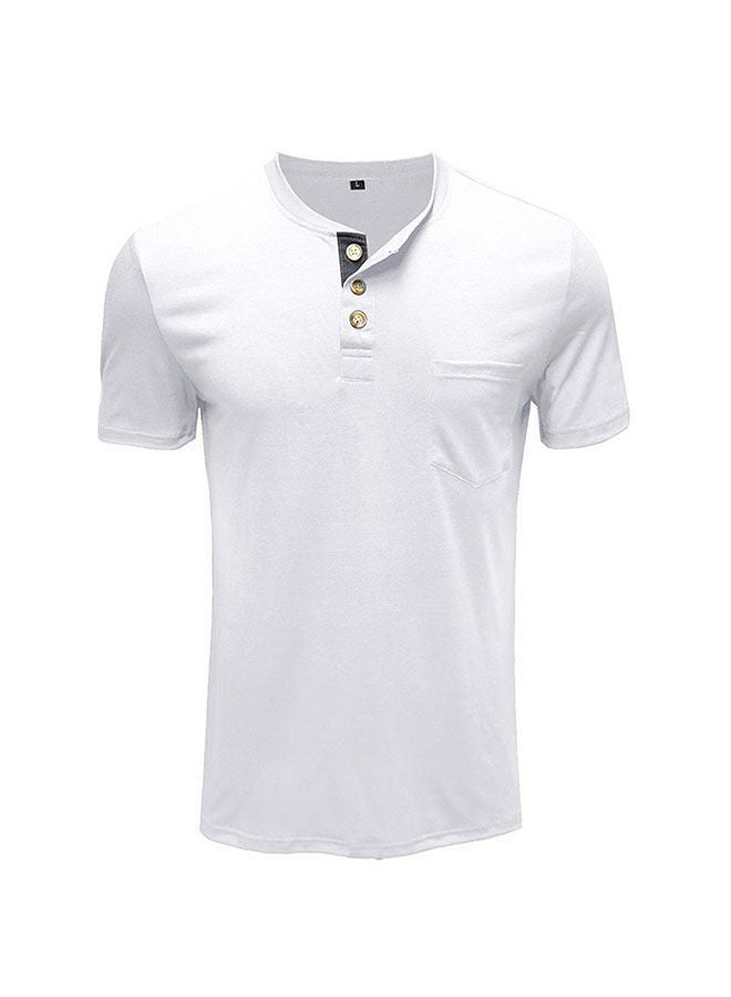 NIBEMINENT Men'S Casual Round Neck T-Shirt Basic Solid Color Short Sleeve Shirt Mosaic Gym Exercise  - Image 3