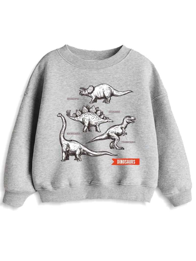 minicult Full Sleeves Sweatshirt for Kids with Fun Prints(Dinosaur)(Pack of 3)(5-6 Years) - Image 4