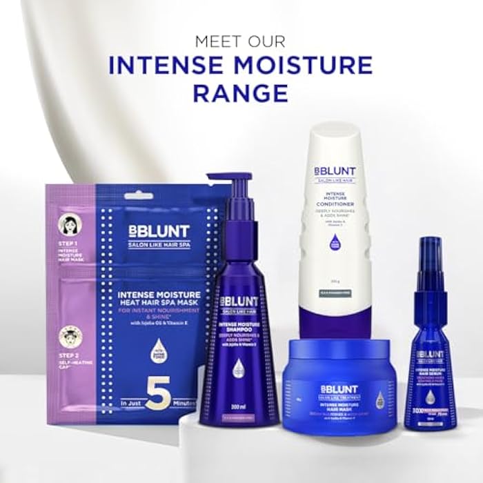 BBLUNT Intense Moisture Shampoo for Dry & Frizzy Hair | Gently Cleanses & Makes Hair Soft | Enhances Elasticity & Adds Shine | Color-Protect Formula | 10.14 Fl Oz/300 ml - Image 5