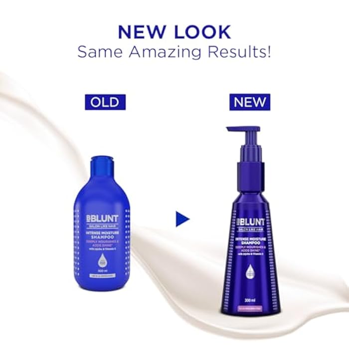 BBLUNT Intense Moisture Shampoo for Dry & Frizzy Hair | Gently Cleanses & Makes Hair Soft | Enhances Elasticity & Adds Shine | Color-Protect Formula | 10.14 Fl Oz/300 ml - Image 2