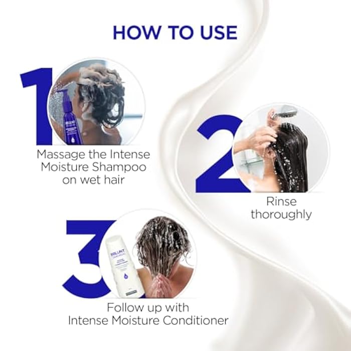 BBLUNT Intense Moisture Shampoo for Dry & Frizzy Hair | Gently Cleanses & Makes Hair Soft | Enhances Elasticity & Adds Shine | Color-Protect Formula | 10.14 Fl Oz/300 ml - Image 4