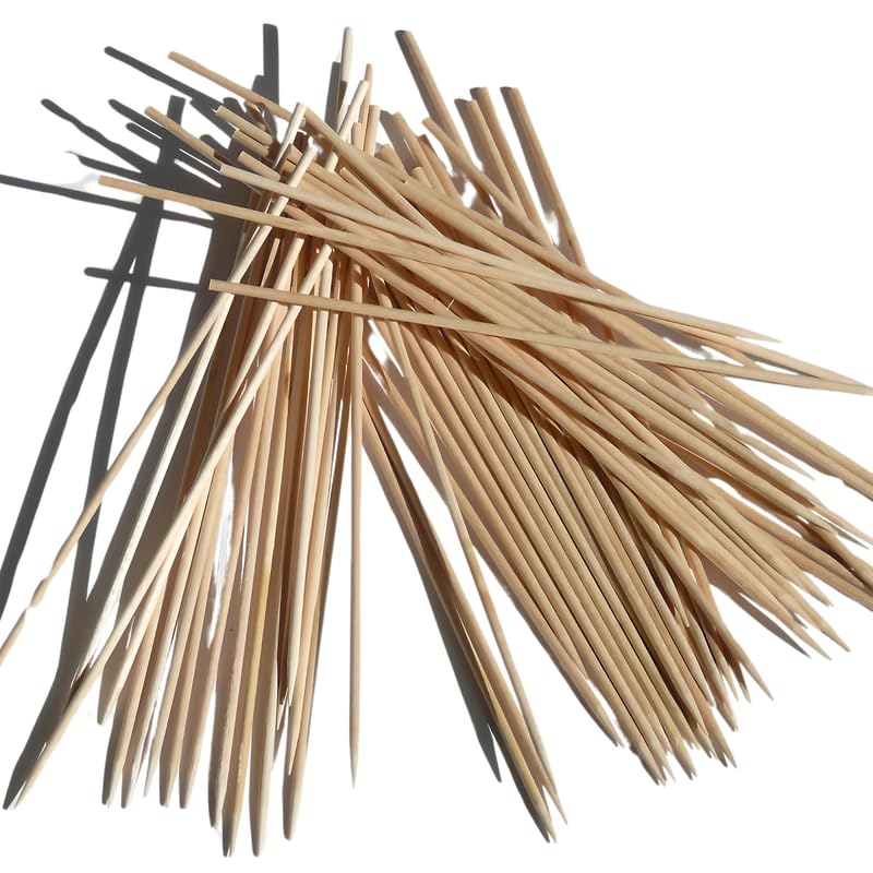 VELEXE Bamboo Skewers Sticks [12 inch - 5mm] | Pack of 40 | BBQ Stick for Grilling Kebab, Satay & Paneer | Wooden Skewers Perfect for Indoor & Outdoor Cooking - Image 1