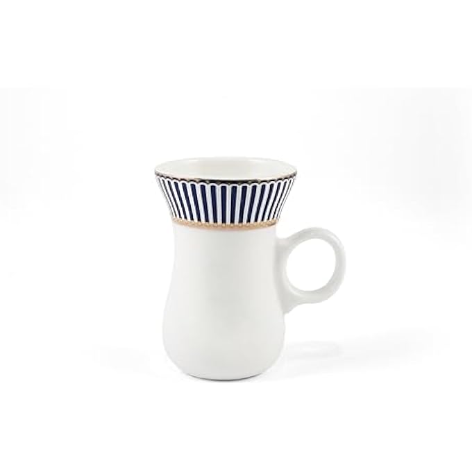 rayihni Blue Lines Designs Porcelain Tea And Coffee Serving Set 27Pieces Ivory - Image 5