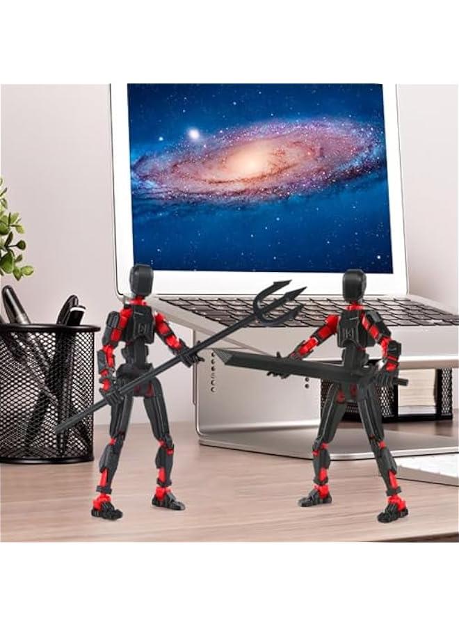 Generic Sixth Generation T13 Action Figure 2 Pack, 3D Printed Human Body Model, Lucky 13 Action Figure,Multi-Joint Movable Robot, PVC Model Full Body Mobile Robot Desktop Decoration, 6th-2pc - Image 4