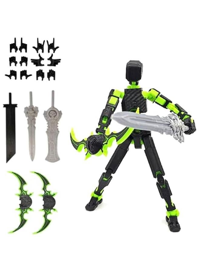 Generic Sixth Generation T13 Action Figure 2 Pack, 3D Printed Human Body Model, Lucky 13 Action Figure,Multi-Joint Movable Robot, PVC Model Full Body Mobile Robot Desktop Decoration, 6th-2pc - Image 5