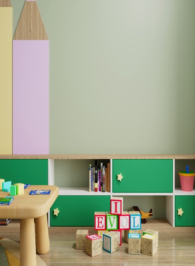 LaCheery Sage Green Wallpaper Stick and Peel 12"x160" Sage Green Peel and Stick Wallpaper Solid Color Textured Contact Paper for Cabinets Walls Waterproof Removable Wall Paper Self Adhesive Vinyl Wrap - Image 2