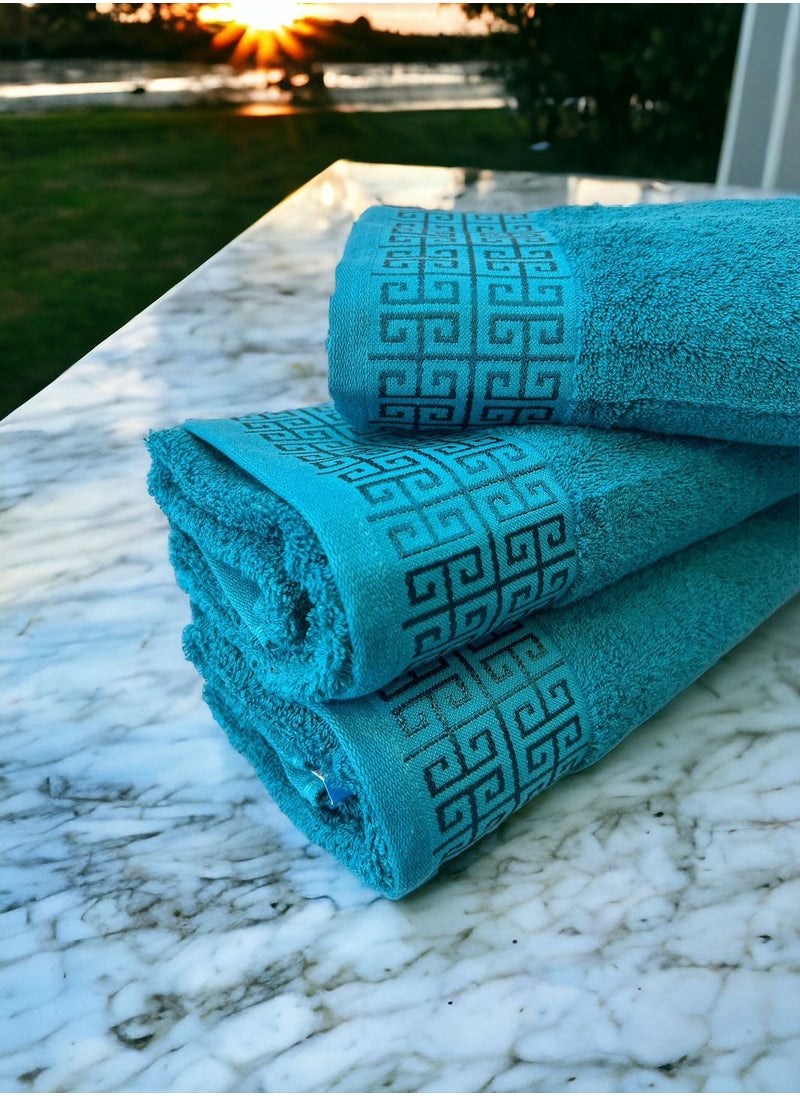 3 Pcs Bath Towel Set - 500 GSM - Cotton Terry Quick Dry Super Absorbent Soft Towels For Hotels, Spa Beach Or Pool (70x140cm) - Blue - pzsku/ZB802E294ACE86F0E45C3Z/45/_/1716467569/5f3e80e2-b5de-490c-87e5-d18c4c77b8c3