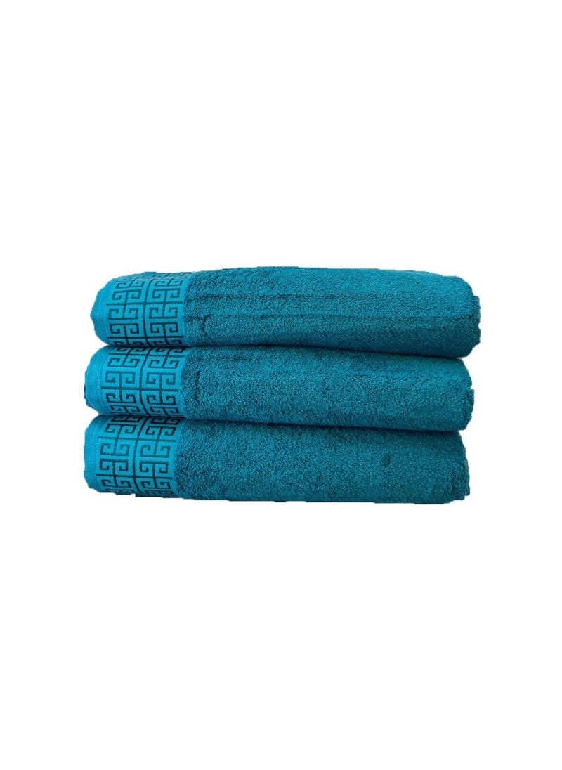 3 Pcs Bath Towel Set - 500 GSM - Cotton Terry Quick Dry Super Absorbent Soft Towels For Hotels, Spa Beach Or Pool (70x140cm) - Blue - pzsku/ZB802E294ACE86F0E45C3Z/45/_/1718449874/28aa621d-76ee-4cf9-89df-3d2ac71cc2ce