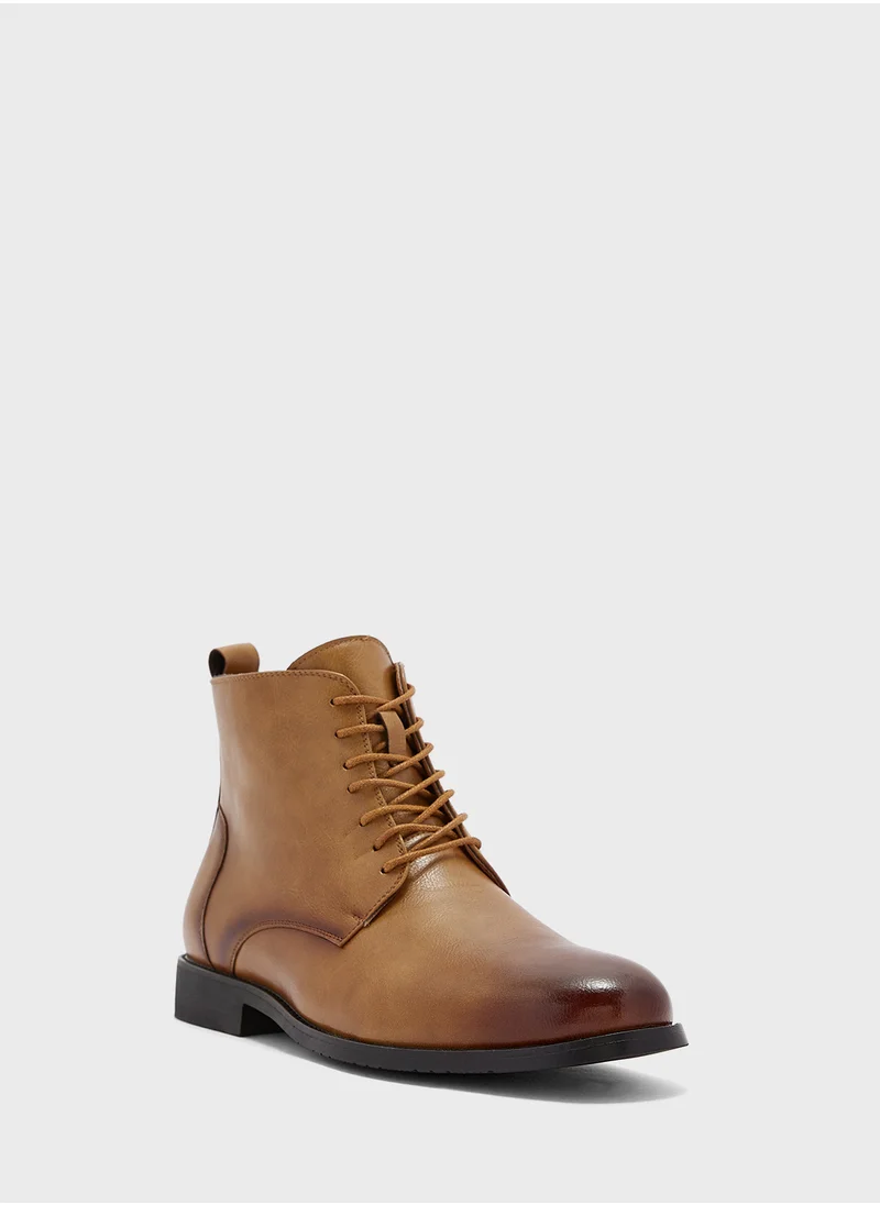 Robert Wood Ankle Lace Up Formal Boots