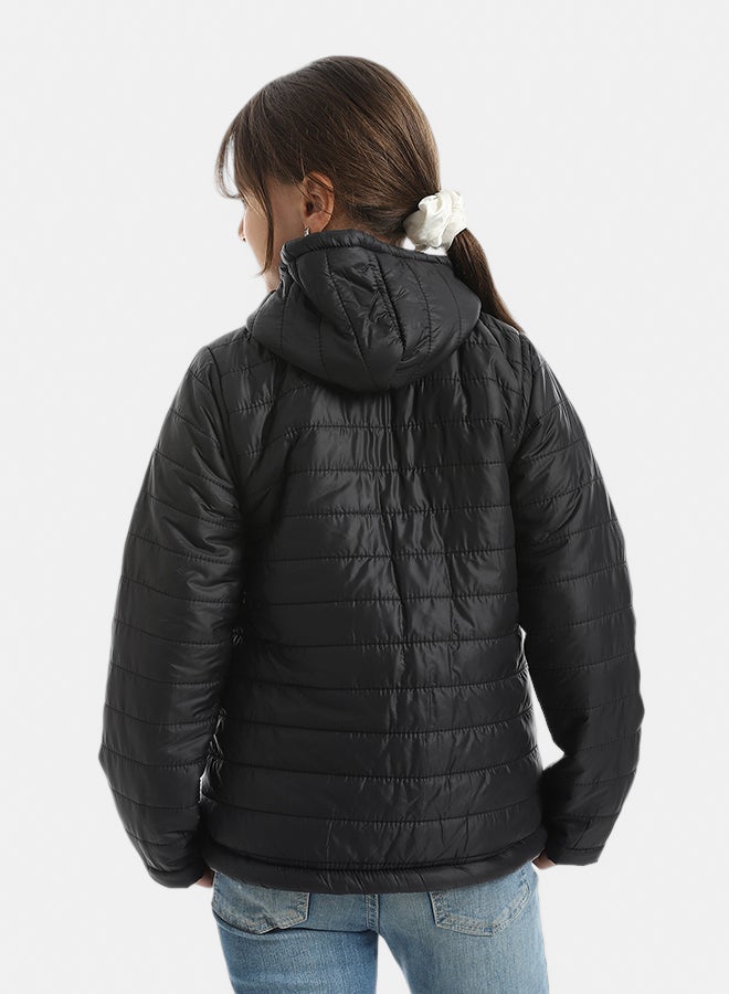 Andora Premium Quality With A Stylish Touch and a Hooded Collar Inner Fleeced Winter Jacket _ Black - Image 4
