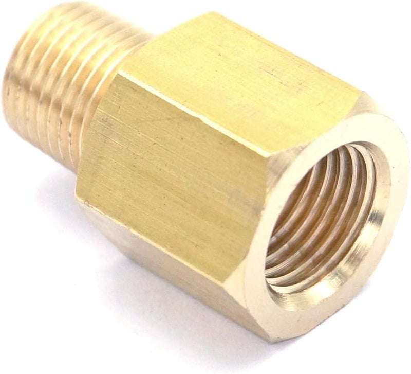 Brass 1 8 BSPT Male To 1 8 NPT Female Pipe Fitting Connector For Pressure Gauge Air Gas Fuel Water - Image 5
