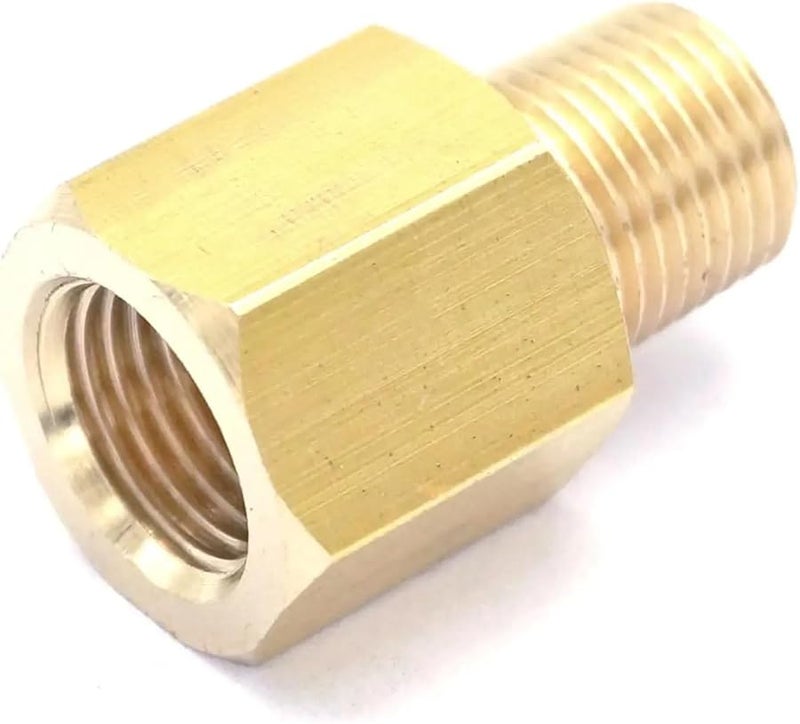 Brass 1 8 BSPT Male To 1 8 NPT Female Pipe Fitting Connector For Pressure Gauge Air Gas Fuel Water - Image 1