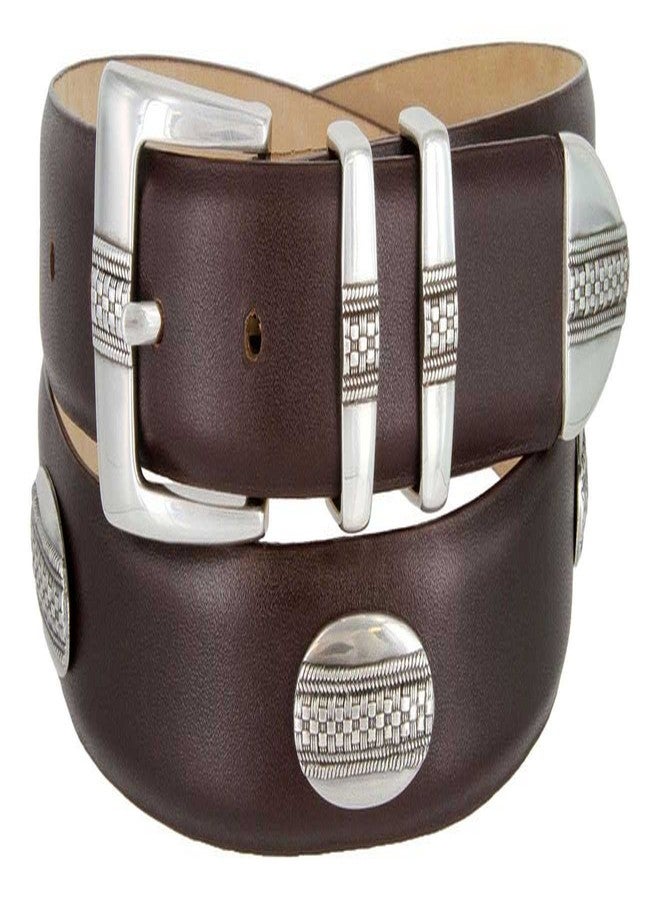 حزام سكارزديل الكلاسيكي المصنوع من الجلد الفاخر وحزام جولف بعرض 1-1/8 بوصة