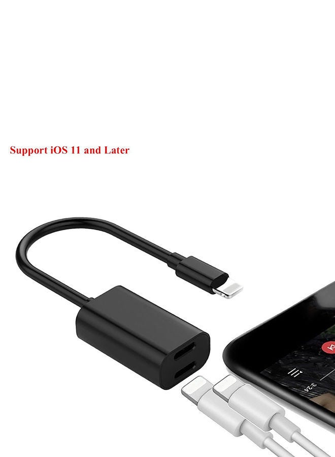 NIBEMINENT Audio AUX Converter Charger Cable Splitter Adapter Black - Image 2