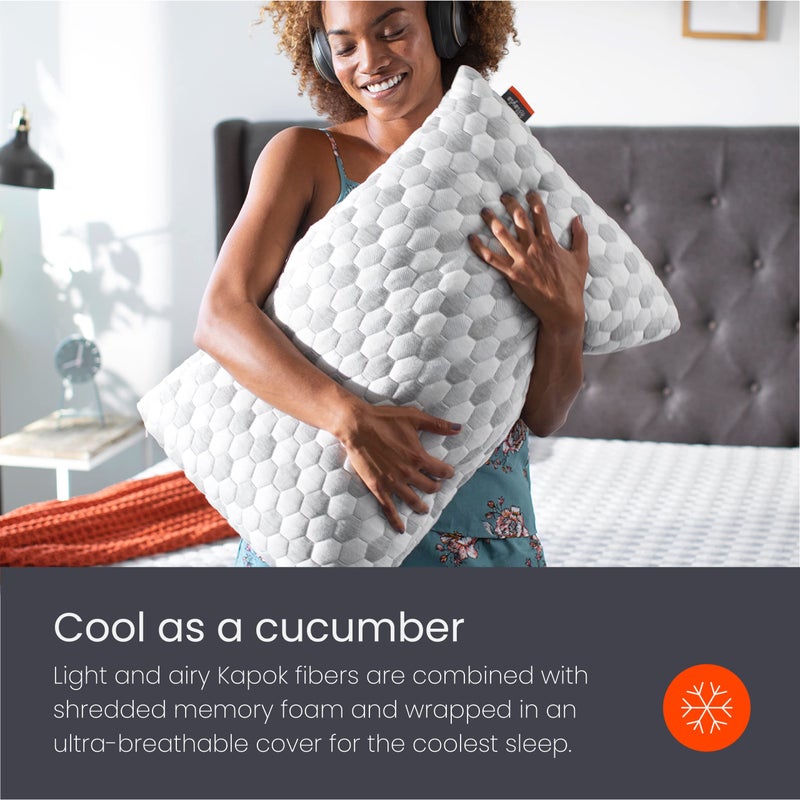 Layla Sleep Layla Adjustable Fill Kapok Pillow, Luxurious Cooling Pillow, Queen (Single Pillow), Supportive for Head and Neck, Fully Adjustable, Natural Material That is Light and airy.Layla Sleep Kapok Pillows - Image 5