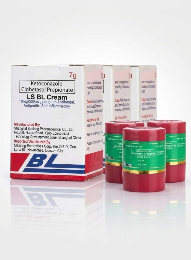 BL Cream 7 g Pack of 3 Ketoconazole Cream Clobetasol Propionate Topical Skin Cream Antifungal Skin Care Cream