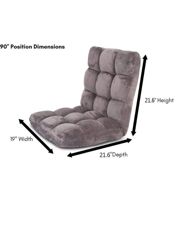 Shop N Cart Floor Chair Folding Lazy Sofa Folding Lazy Floor Sofa with Back Support,Cushion Lazy Couch Lounge Tatami Lounger Floor Seat Couch Recliner with 5 Adjustable Position,Padded Sleeper Bed,Washable Couch Recliner, Home Office Reading  - Image 2
