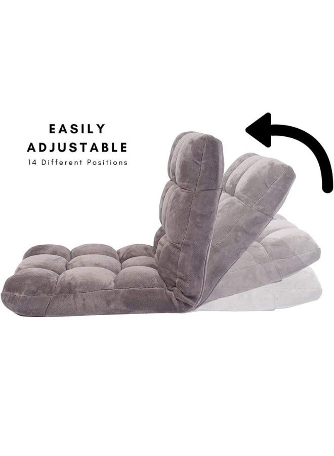 Shop N Cart Floor Chair Folding Lazy Sofa Folding Lazy Floor Sofa with Back Support,Cushion Lazy Couch Lounge Tatami Lounger Floor Seat Couch Recliner with 5 Adjustable Position,Padded Sleeper Bed,Washable Couch Recliner, Home Office Reading  - Image 5