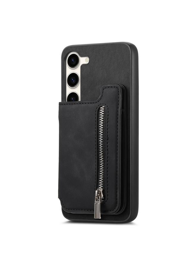 S-TOP Case For Samsung Galaxy S23 5G Retro MagSafe Zipper Wallet Card Bag Back Phone Case - Image 2