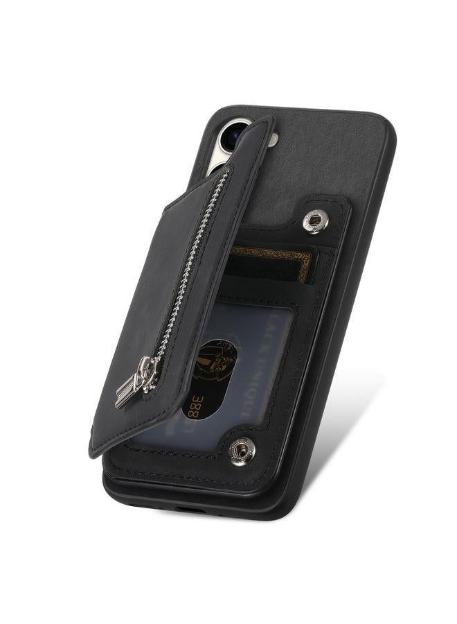 S-TOP Case For Samsung Galaxy S23 5G Retro MagSafe Zipper Wallet Card Bag Back Phone Case - Image 3