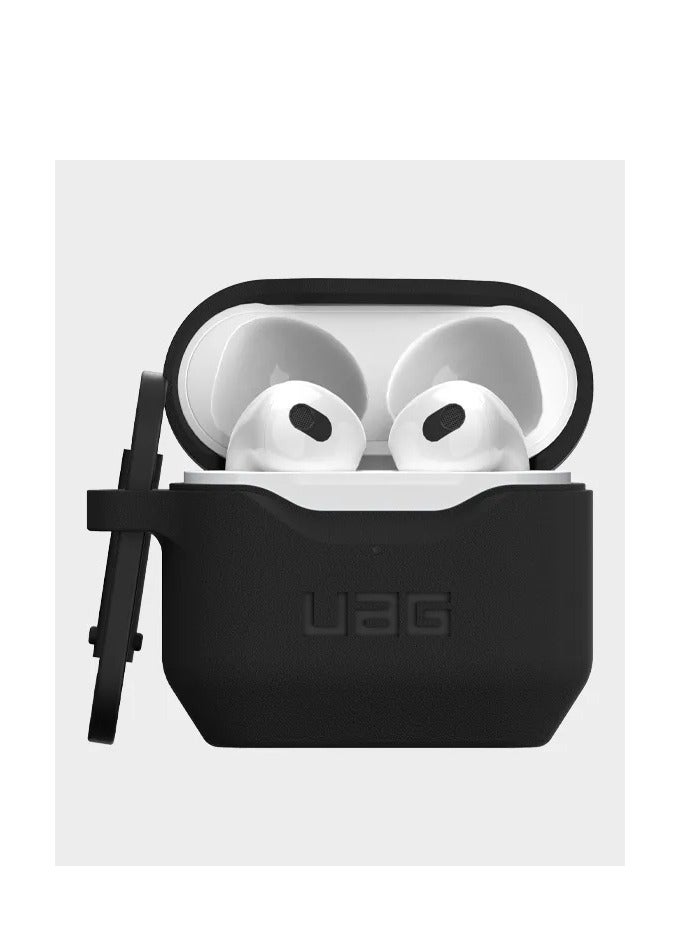 يو اي جي جراب حماية UAG سيليكون للإصدار القياسي – متوافق مع Apple AirPods Gen 3 مع خطاف كاربين