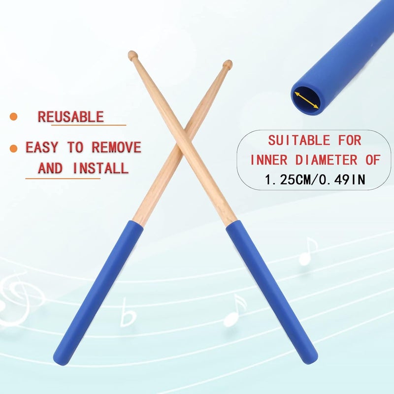 Cheerock Pack of 2 Rubber Drumsticks Grips, Non-Slip Drum Stick Wrap Grips for Drumming Exercise, Comfortable Drum Sticks Handle Grip, Drum Kits Percussion Drumming Accessories - Image 5
