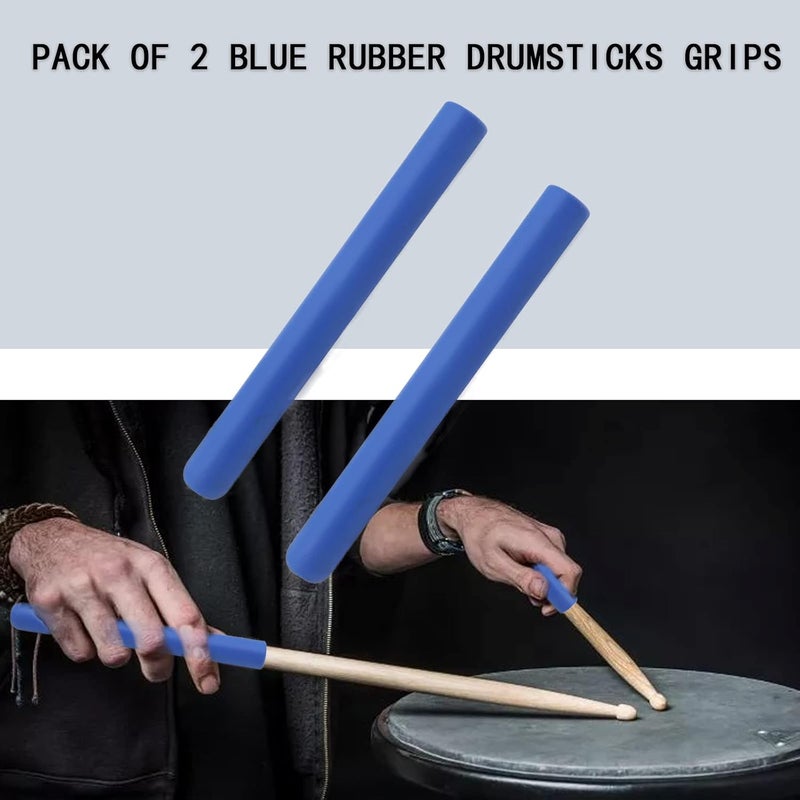 Cheerock Pack of 2 Rubber Drumsticks Grips, Non-Slip Drum Stick Wrap Grips for Drumming Exercise, Comfortable Drum Sticks Handle Grip, Drum Kits Percussion Drumming Accessories - Image 2