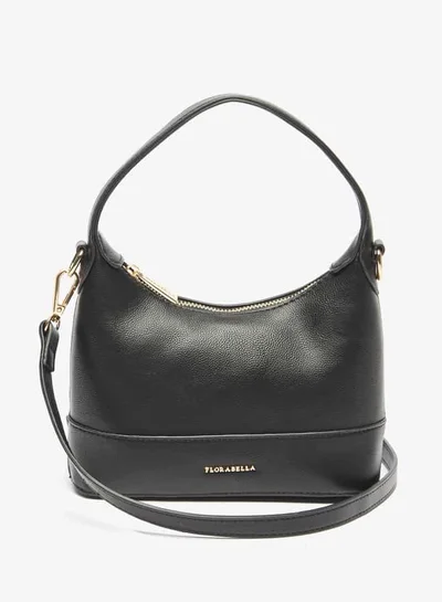 Flora Bella By Shoexpress Women Textured Crossbody Bag with Zip Closure and Adjustable Strap
