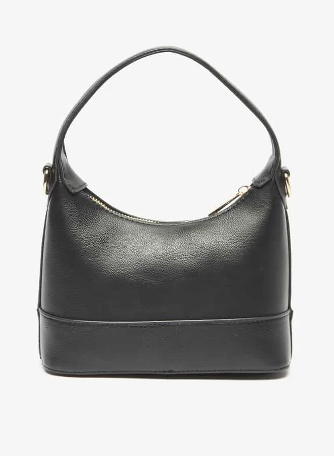 Flora Bella By Shoexpress Women Textured Crossbody Bag with Zip Closure and Adjustable Strap