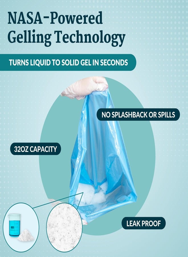 Cleanwaste Medical Nausea Vomit Bag, 10 Pack, 32 oz Each, Pre-Filled with Absorbent Instant Gelling Powder, Leak Resistant, Neutralize Barf Odors, Hospital and Car Throw Up Bags - Image 3