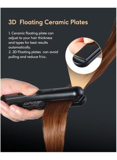 wavytalk Wavytalk Mini Flat Iron 0.7 Inch Ceramic Mini Hair Straightener - Small Flat Irons for Short Hair, Curls Bangs, Travel Flat Iron Dual Voltage Flat Iron  - Image 3